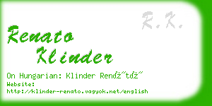 renato klinder business card